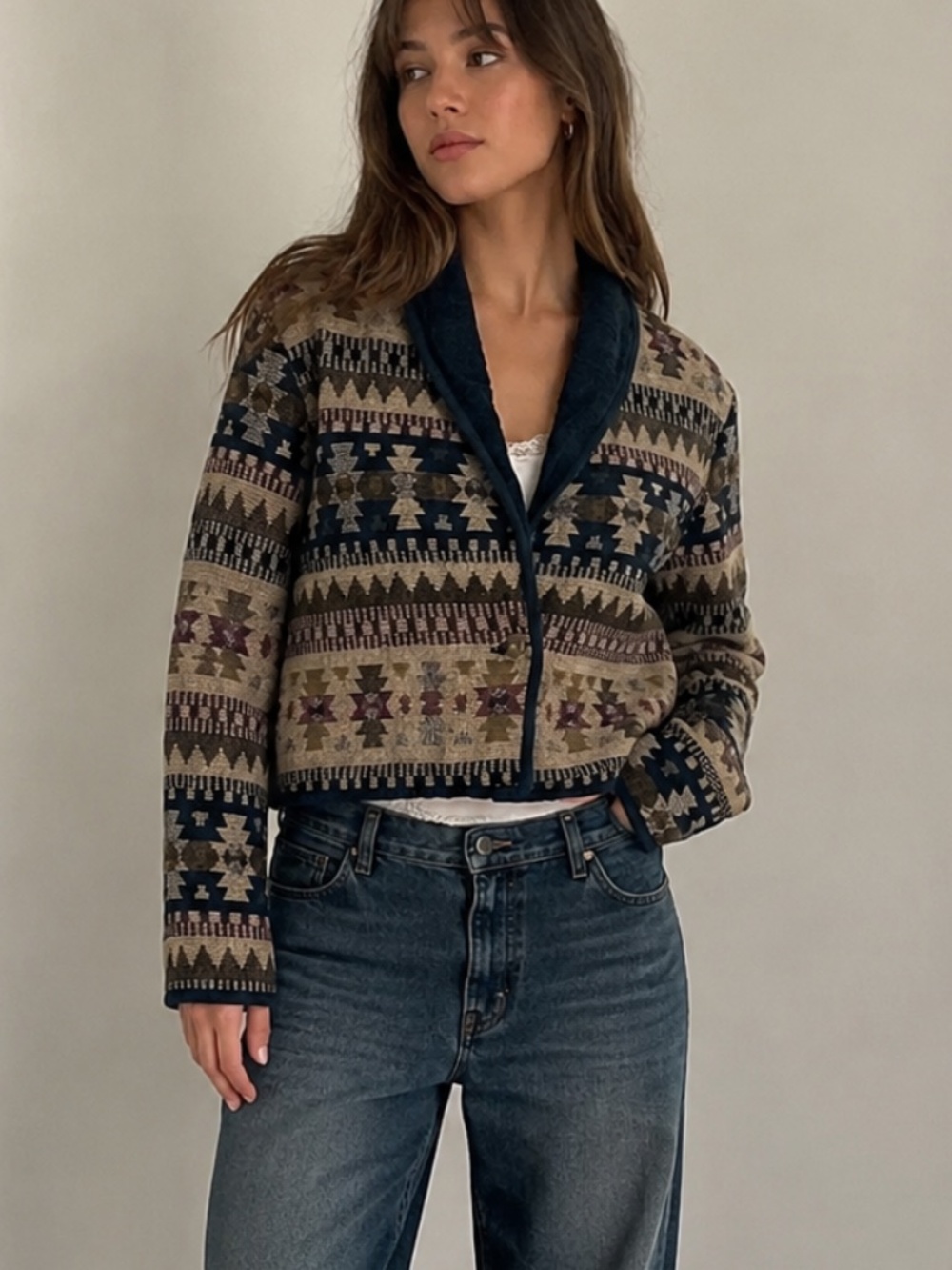 New Identity Vintage 90s Southwestern Woven Jacket M